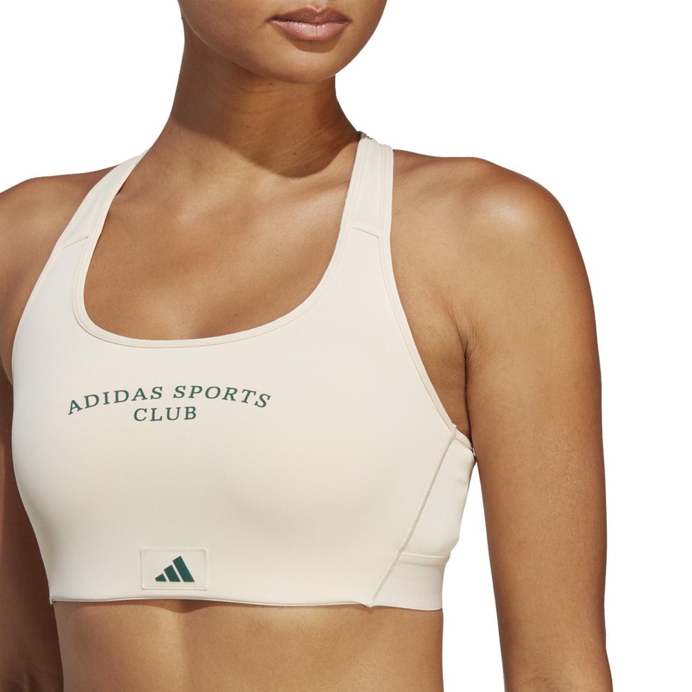 Adidas SPORTS CLUB MEDIUM-SUPPORT BRA in cream size S A-C